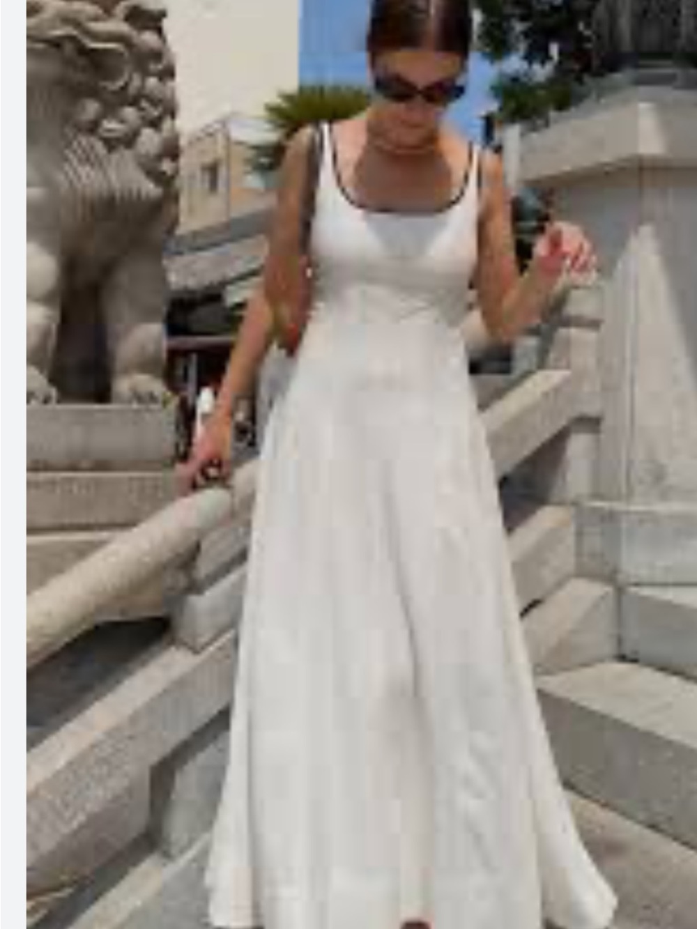 Zara White Dress with Black Trim - Picture 4 of 6